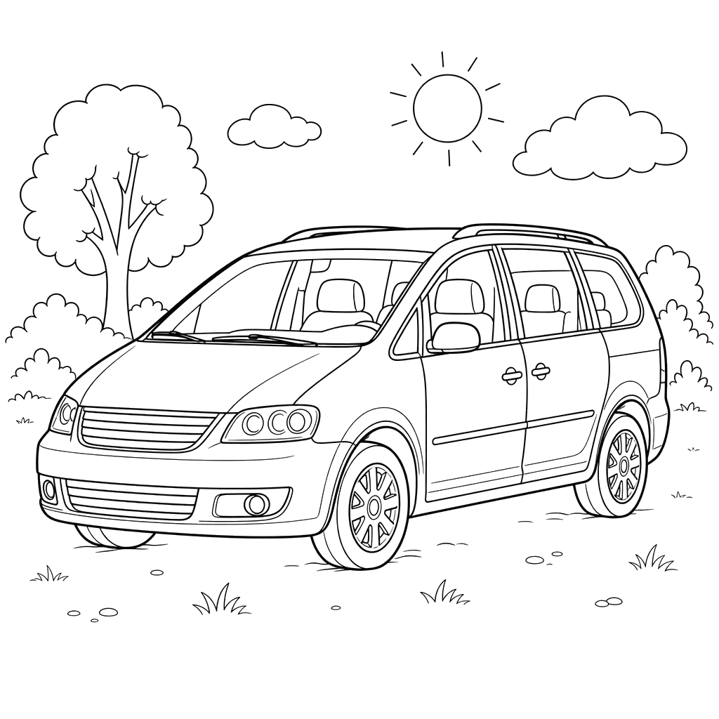 Desenho para colorir do Volkswagen Sharan