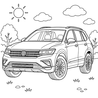 Desenho para colorir Volkswagen Tiguan de terceira geração