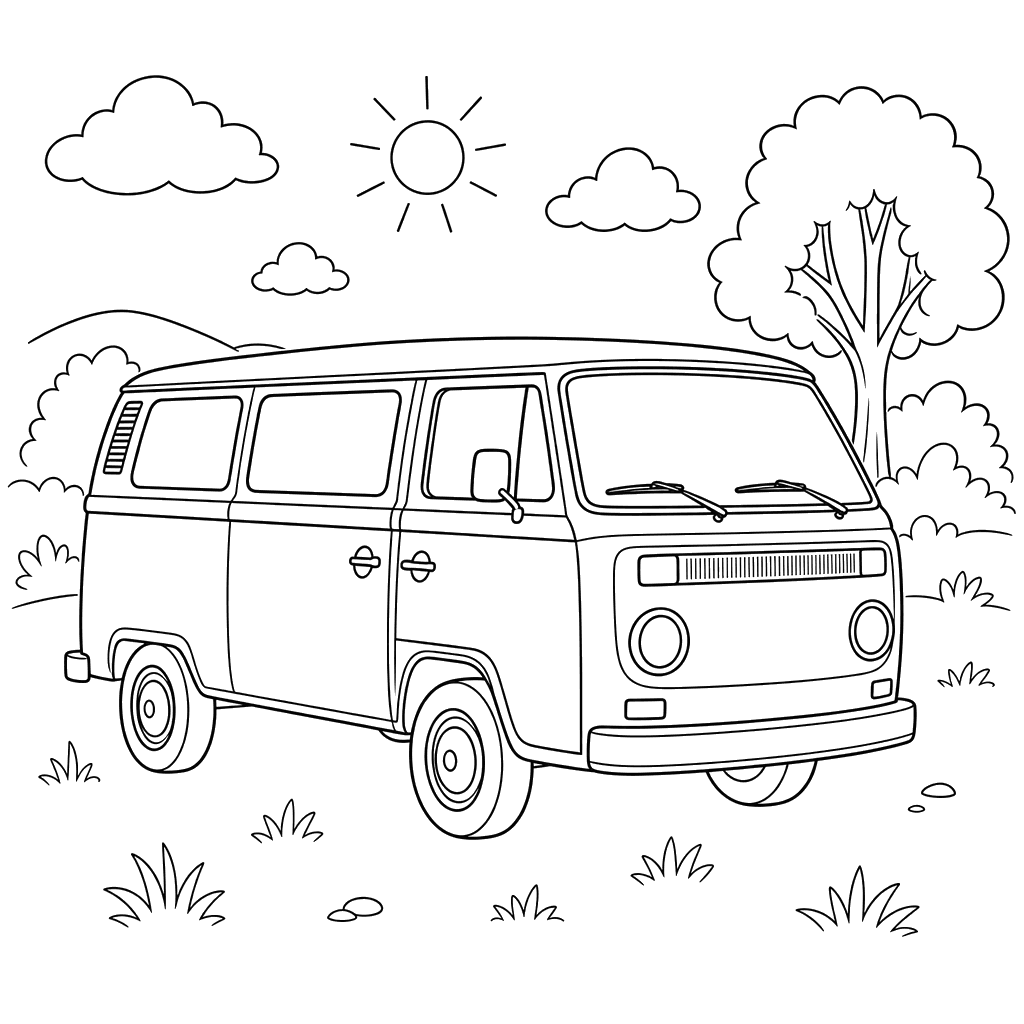 Desenho para colorir de Volkswagen Transporter