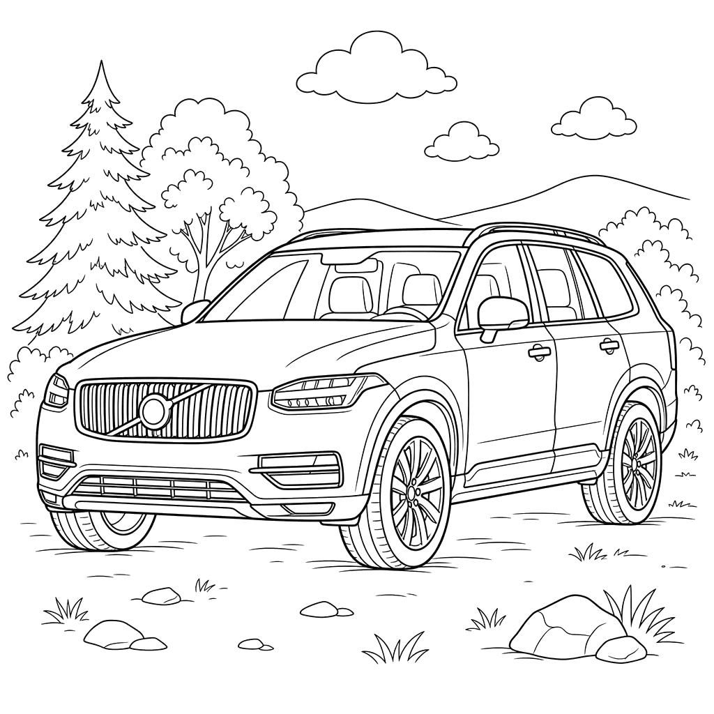 Dibujo para colorear de Volvo XC90