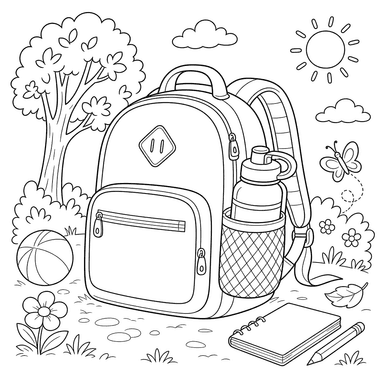 Water Bottle in Backpack Pocket