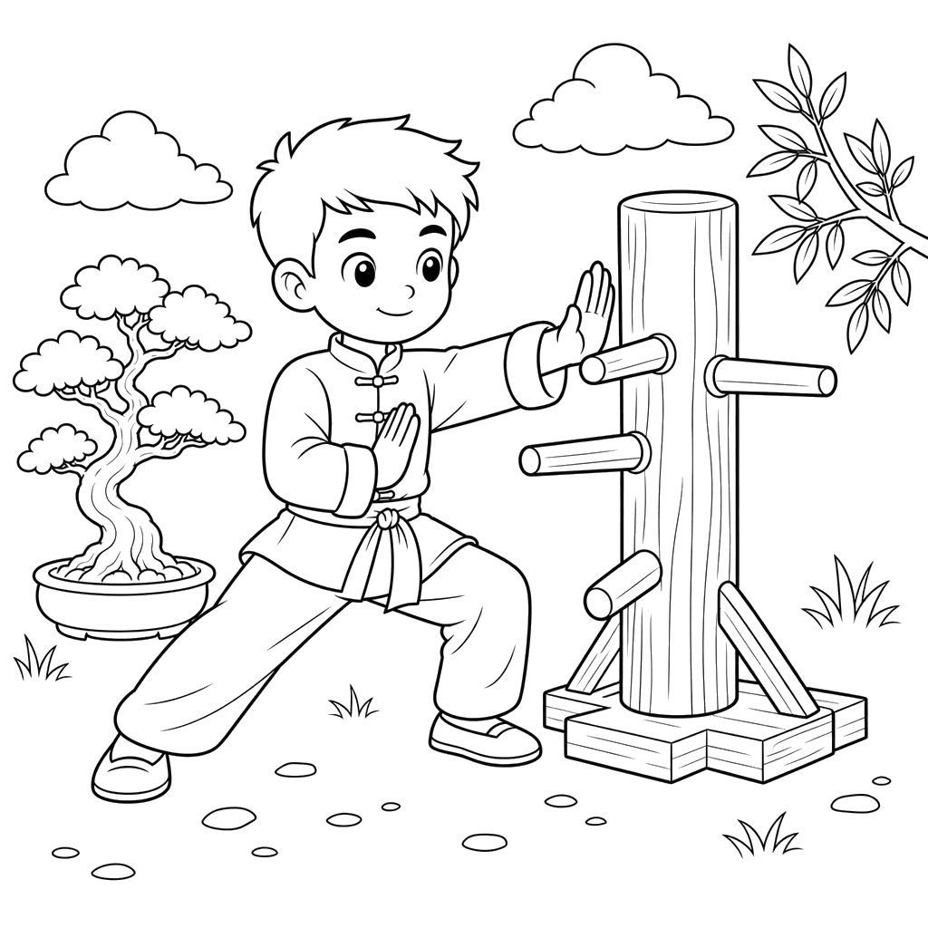 Ausmalbild Wing Chun