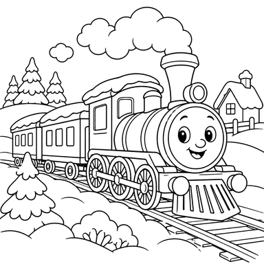 Train in the Snow