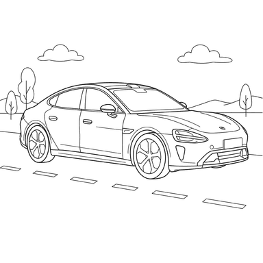 Coloriage Voiture Xiaomi SU7