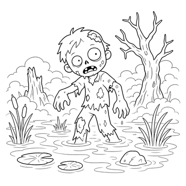 Zombie amical dans le marais