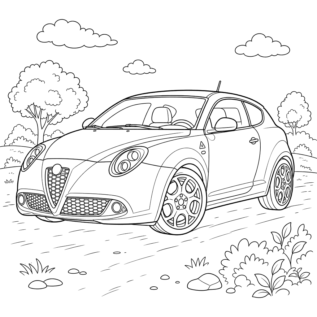 Coloriage Alfa Romeo MiTo QV