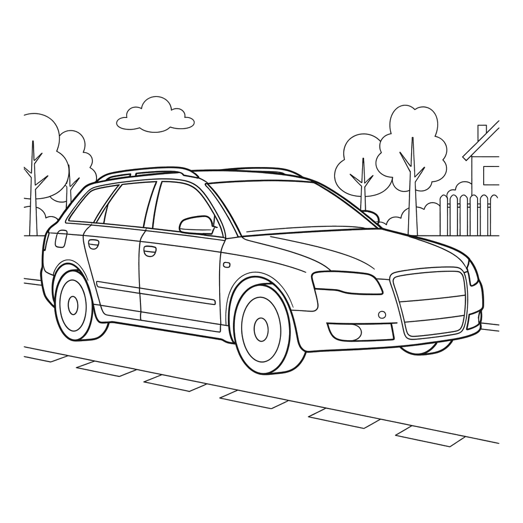 Coloriage Voiture Audi A4