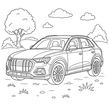 Audi Q3 Ausmalbild