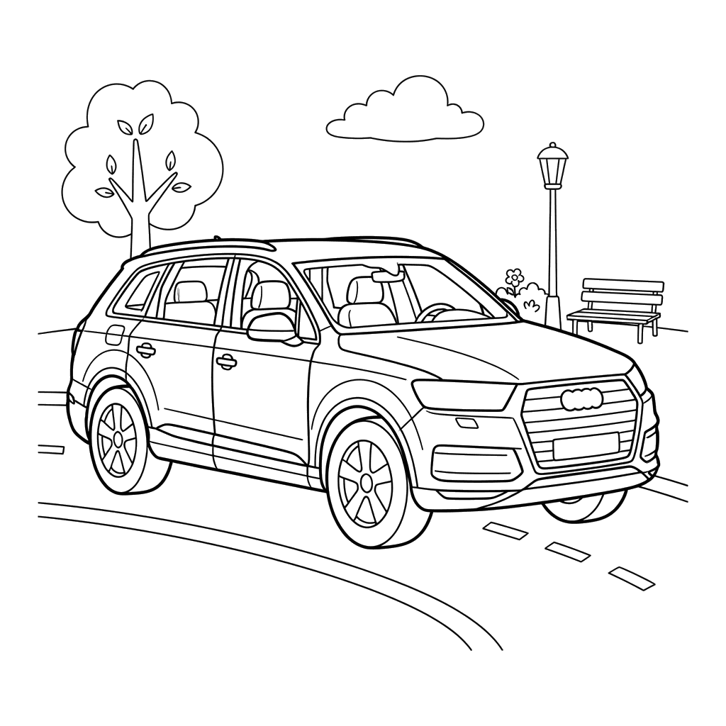 Coloriage Audi Q7 pour enfants