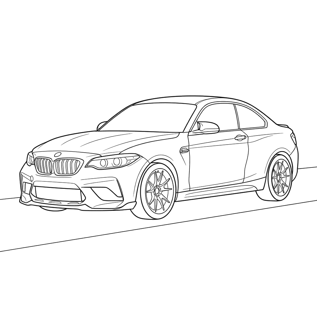 Coloriage BMW M2 Competition 2019