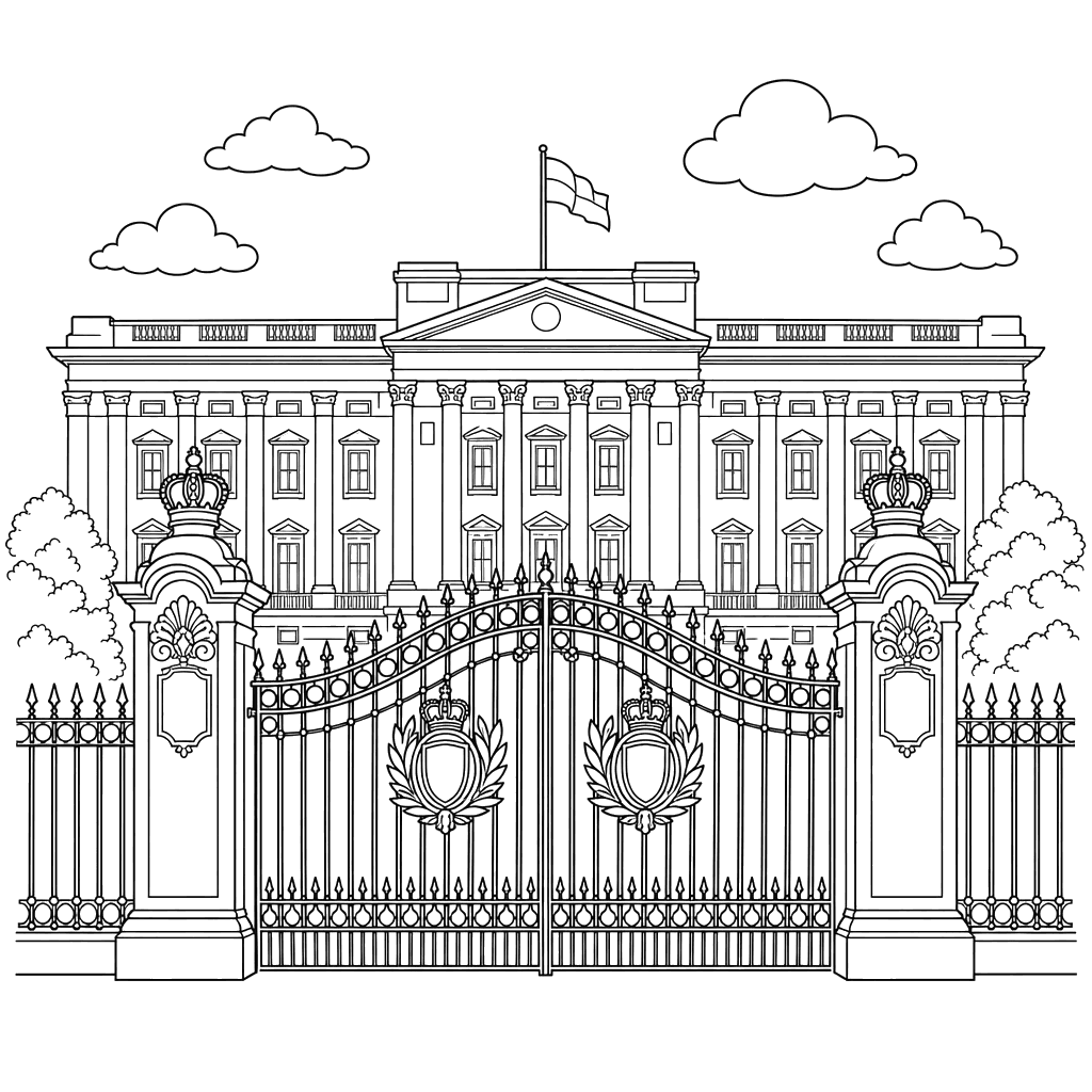 Buckingham-Palast Ausmalbild