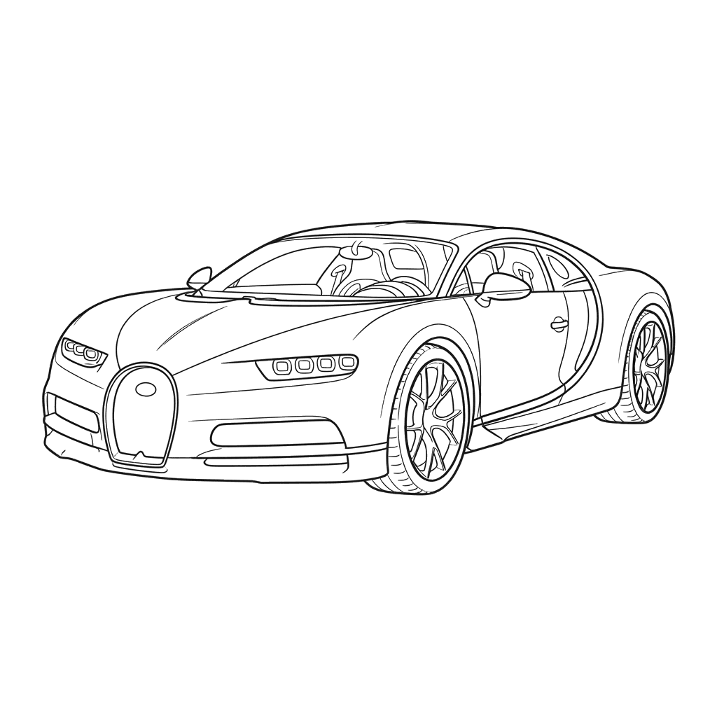 Bugatti Chiron Sport 2017 Ausmalbild