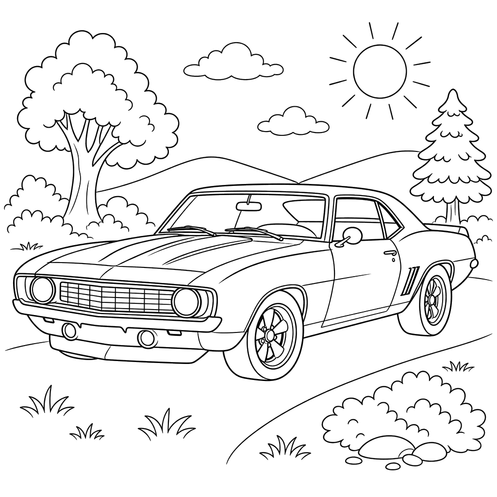 Dibujo para colorear de Chevrolet Camaro