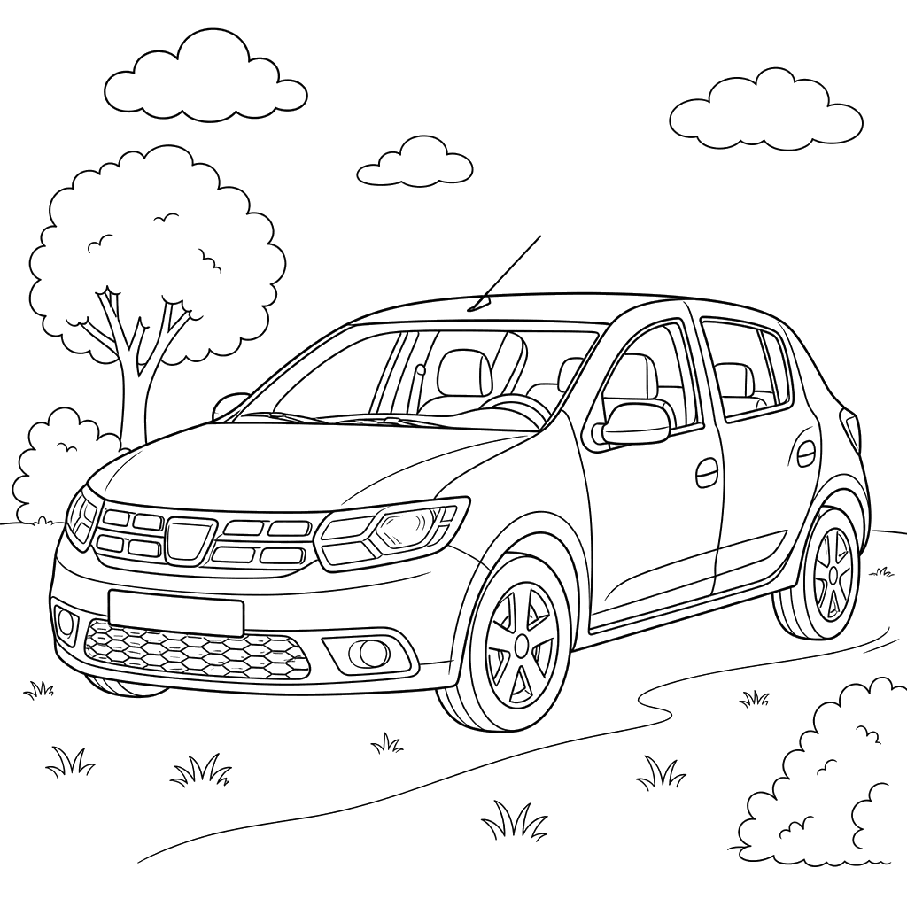 Coloriage Dacia Sandero