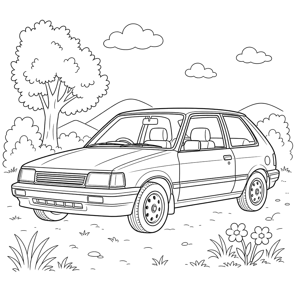 Dibujo para colorear de Daihatsu Charade