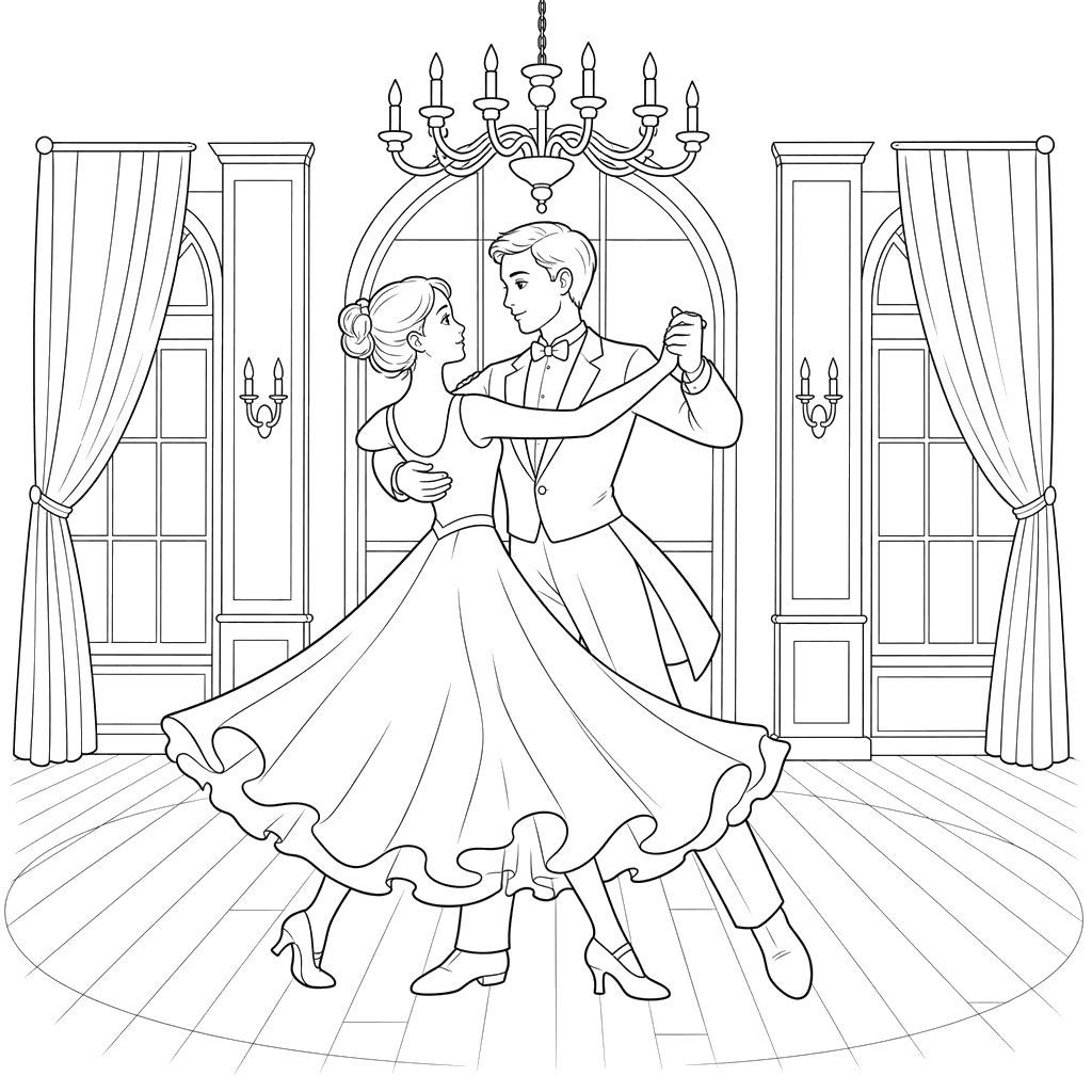 Waltz Dancing Couple