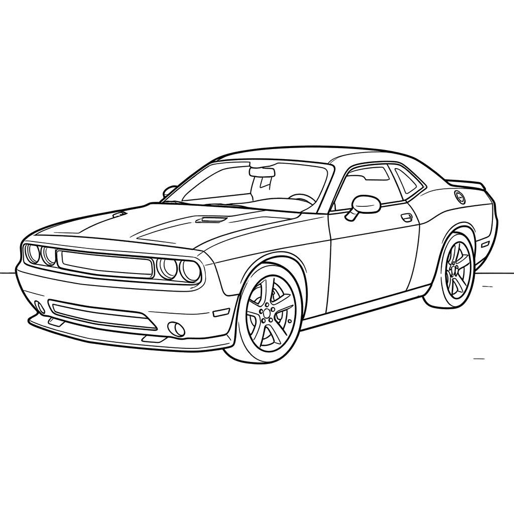 Dibujo para Colorear Dodge Challenger SRT8 2014