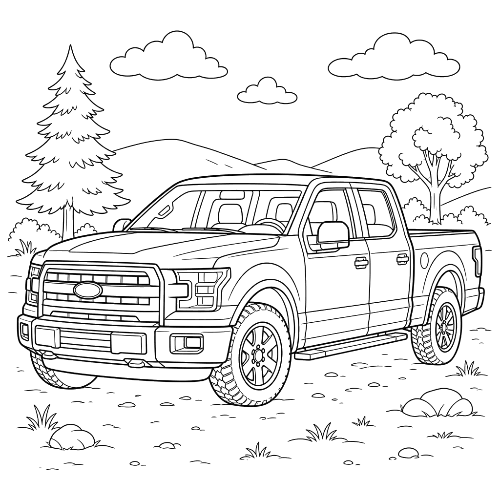 Раскраска Пикап Форд F-150