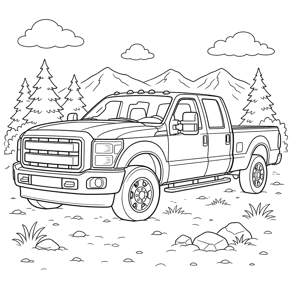 Coloriage Ford F-250 Super Duty