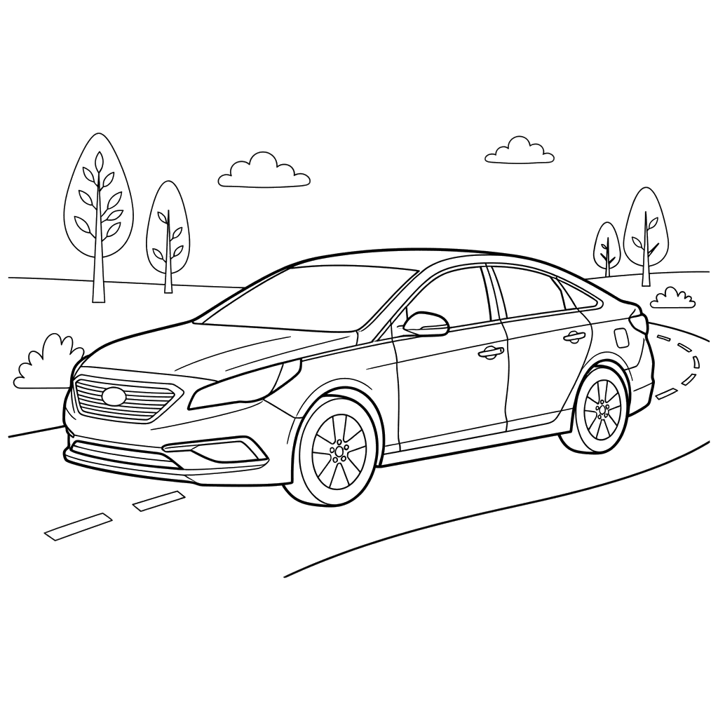 Coloriage Hyundai Sonata