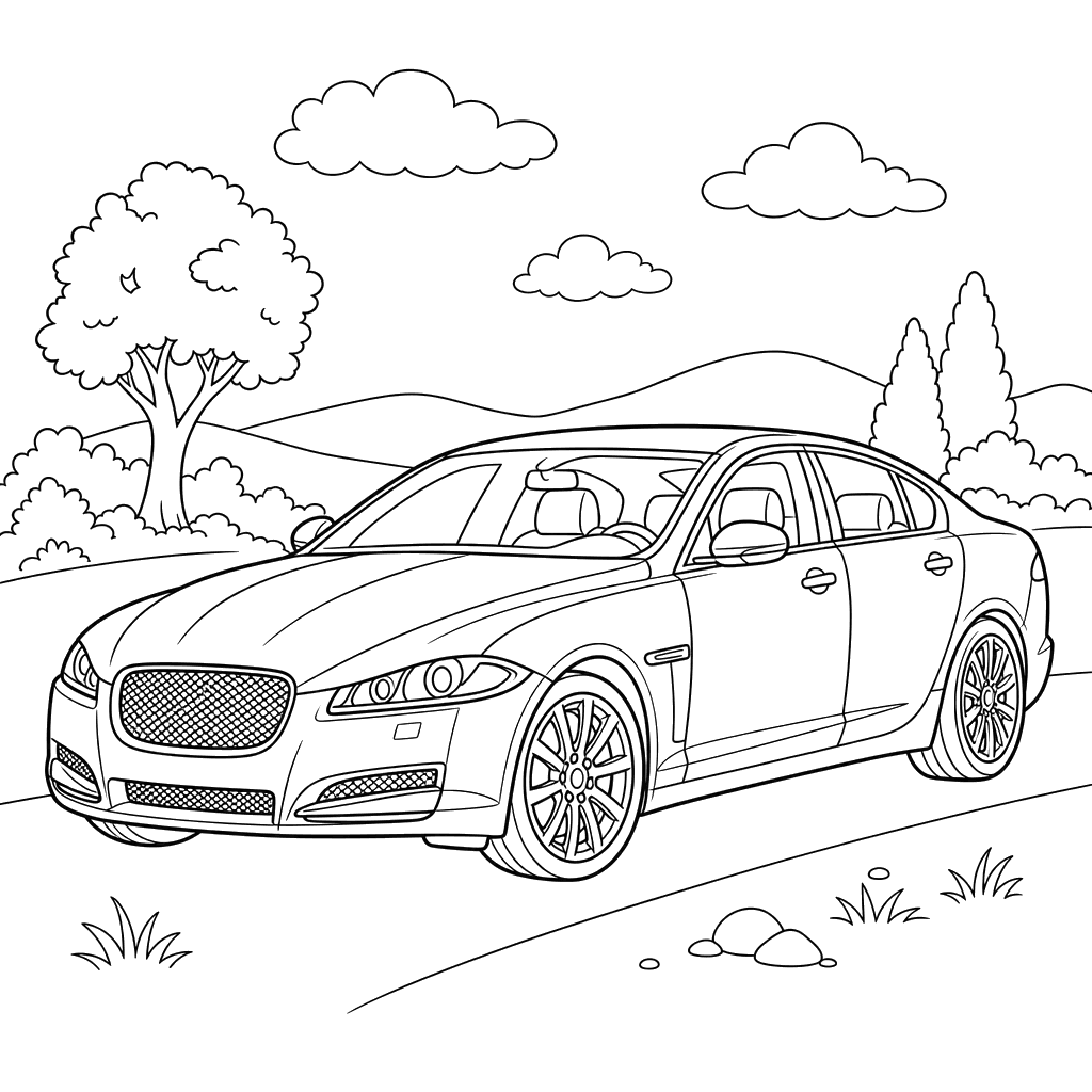 Jaguar XF Ausmalbild