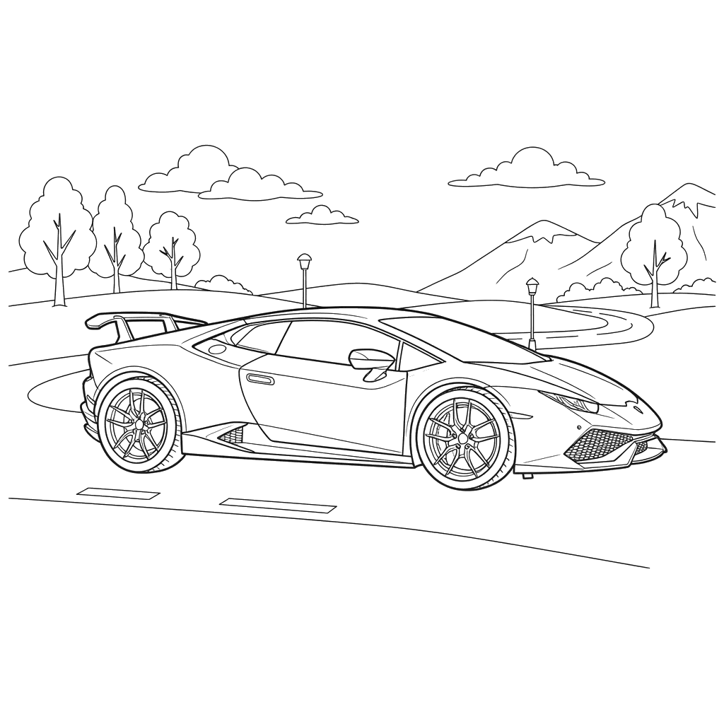 Lamborghini Huracán Performante Ausmalbild
