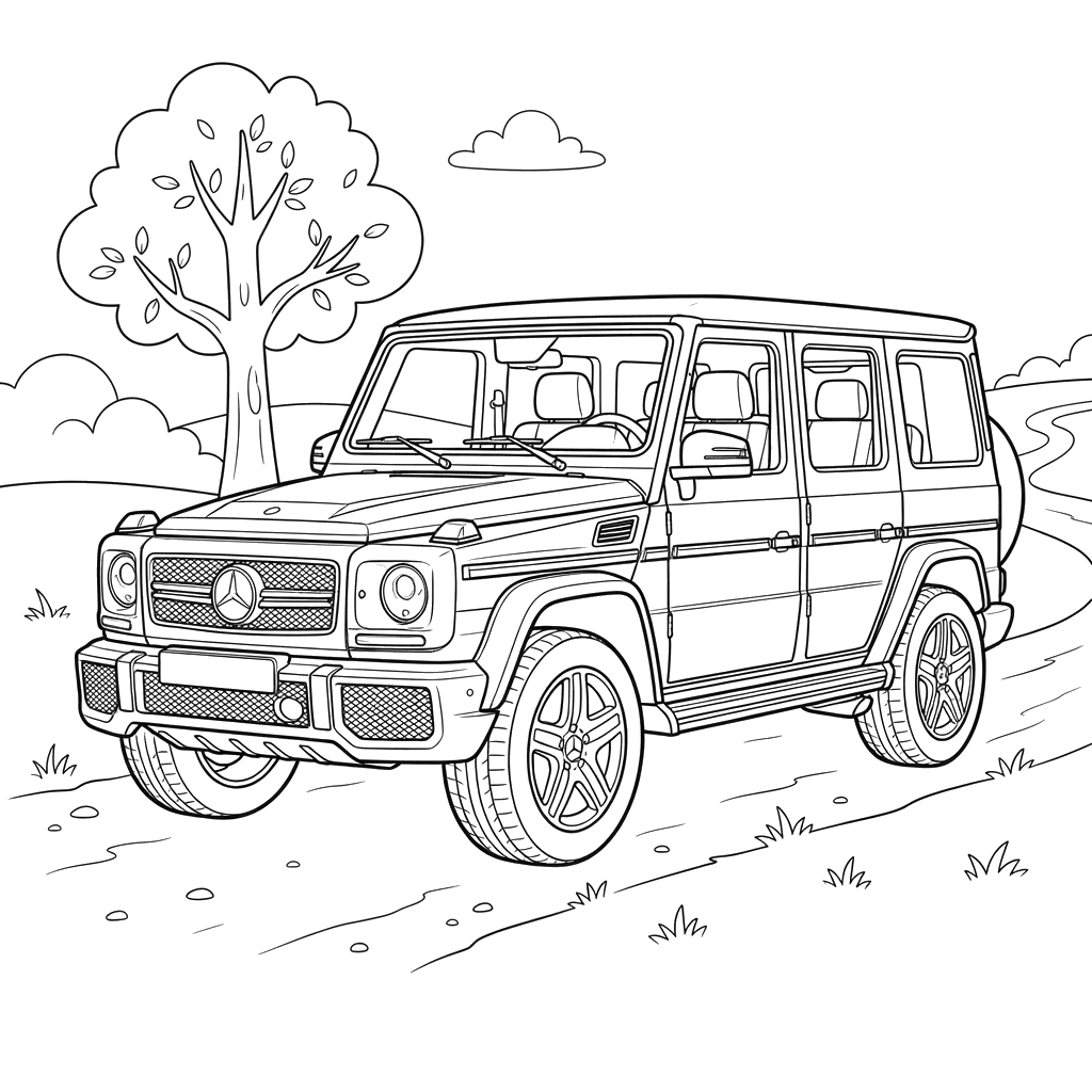 Mercedes-AMG G 63 (2017) Coloring Page