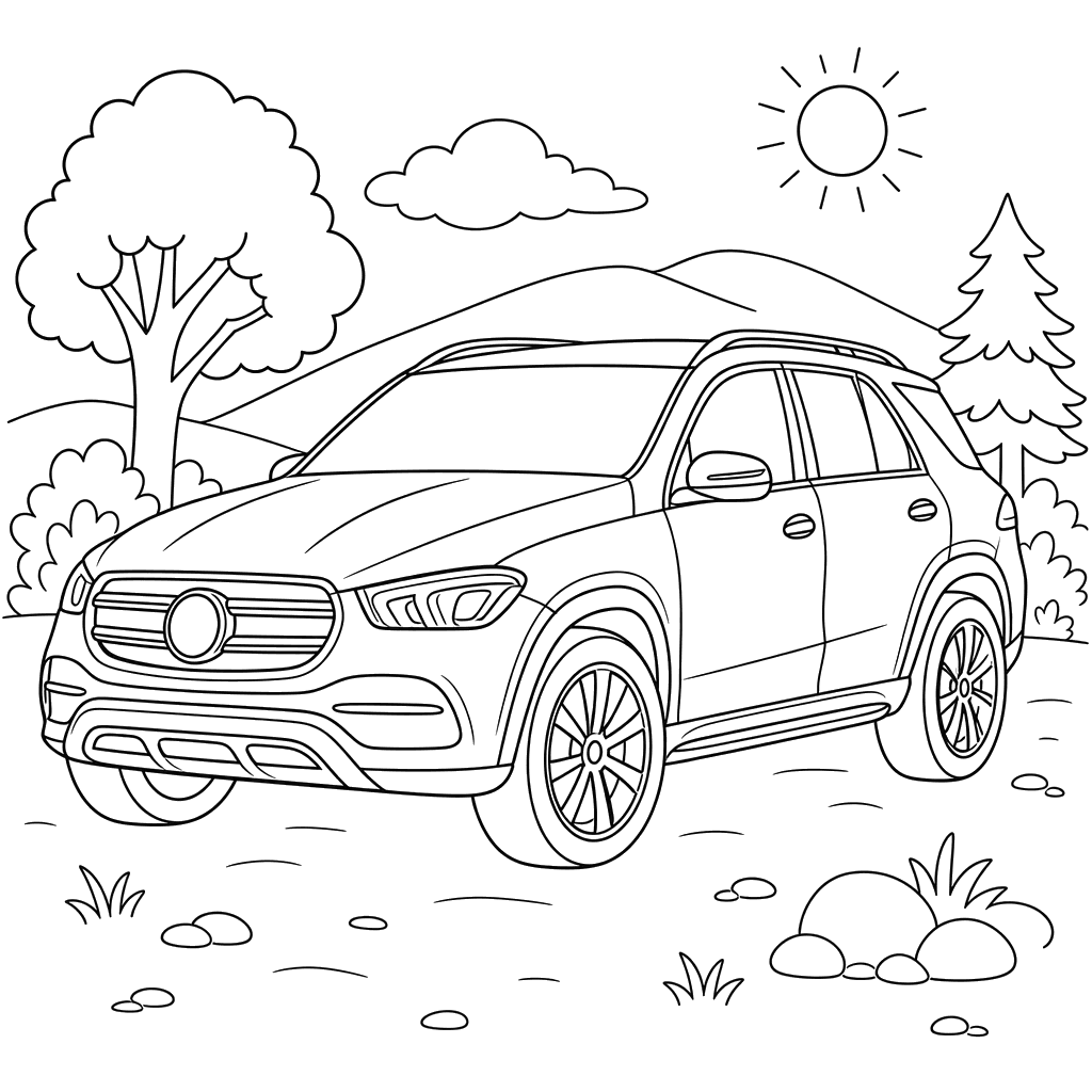 Coloriage Mercedes-Benz GLE