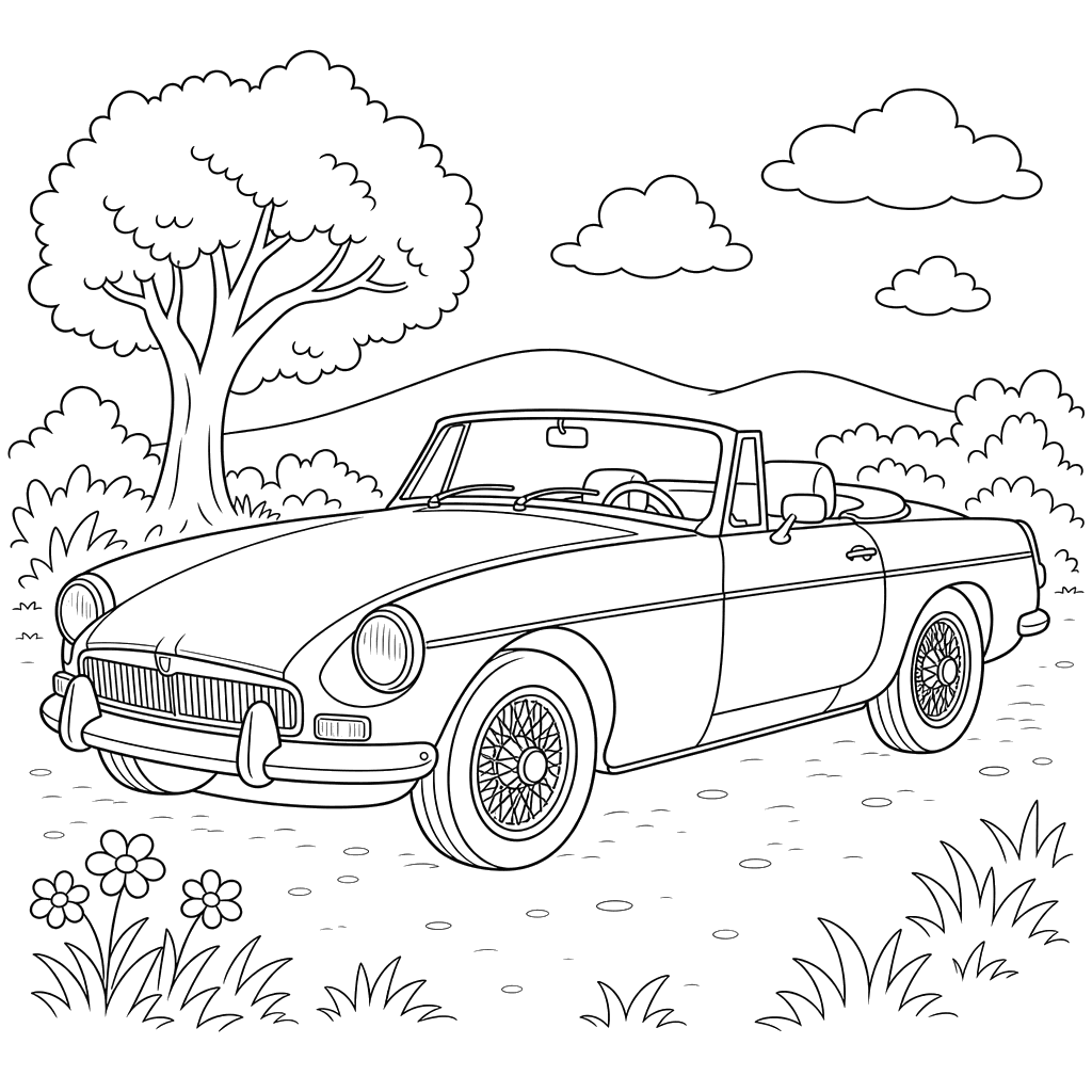 Dibujo para colorear de MG MGB