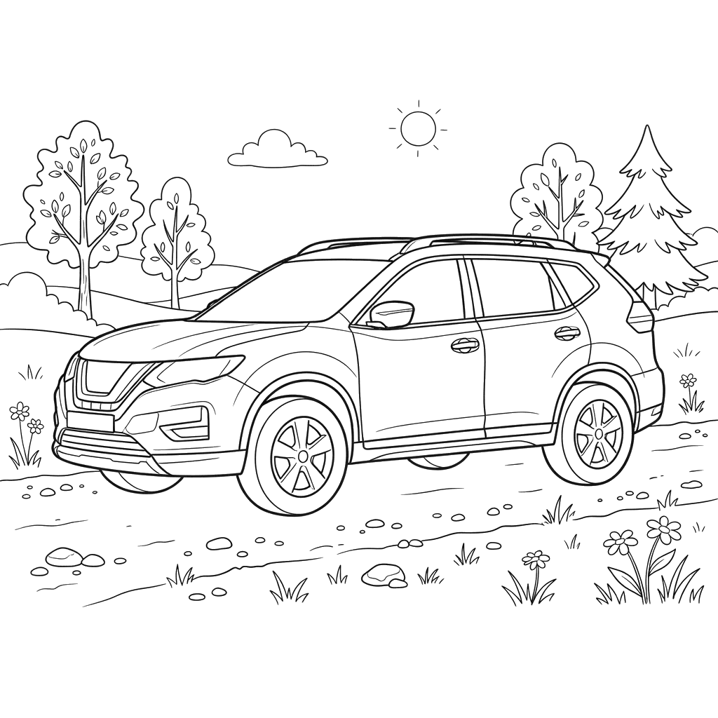 Nissan X-Trail Ausmalbild