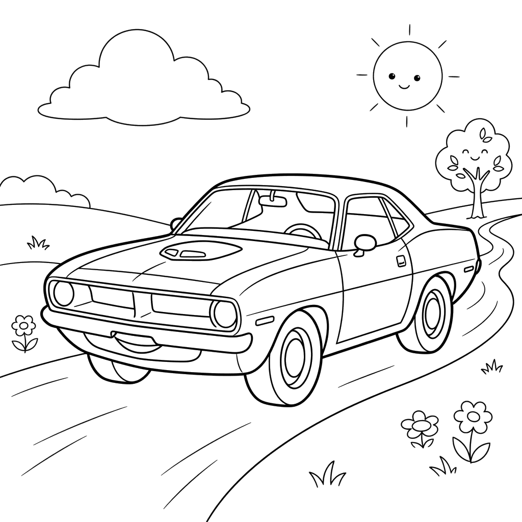 Dibujo para colorear Plymouth Barracuda