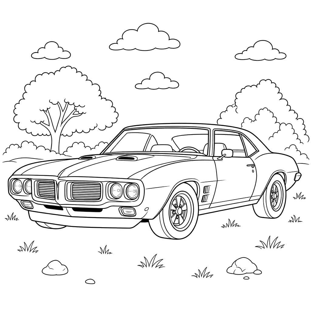 Dibujo para colorear de Pontiac Firebird