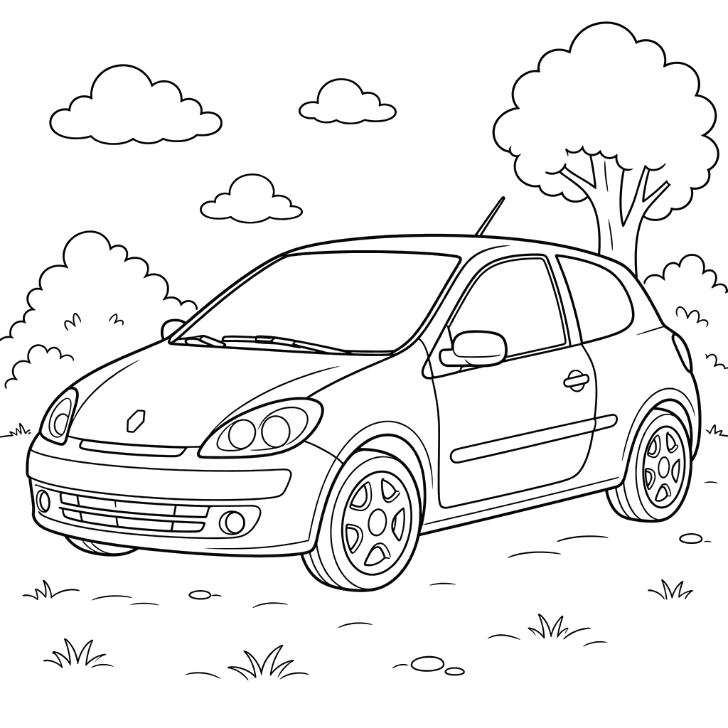 Coloriage Renault Clio