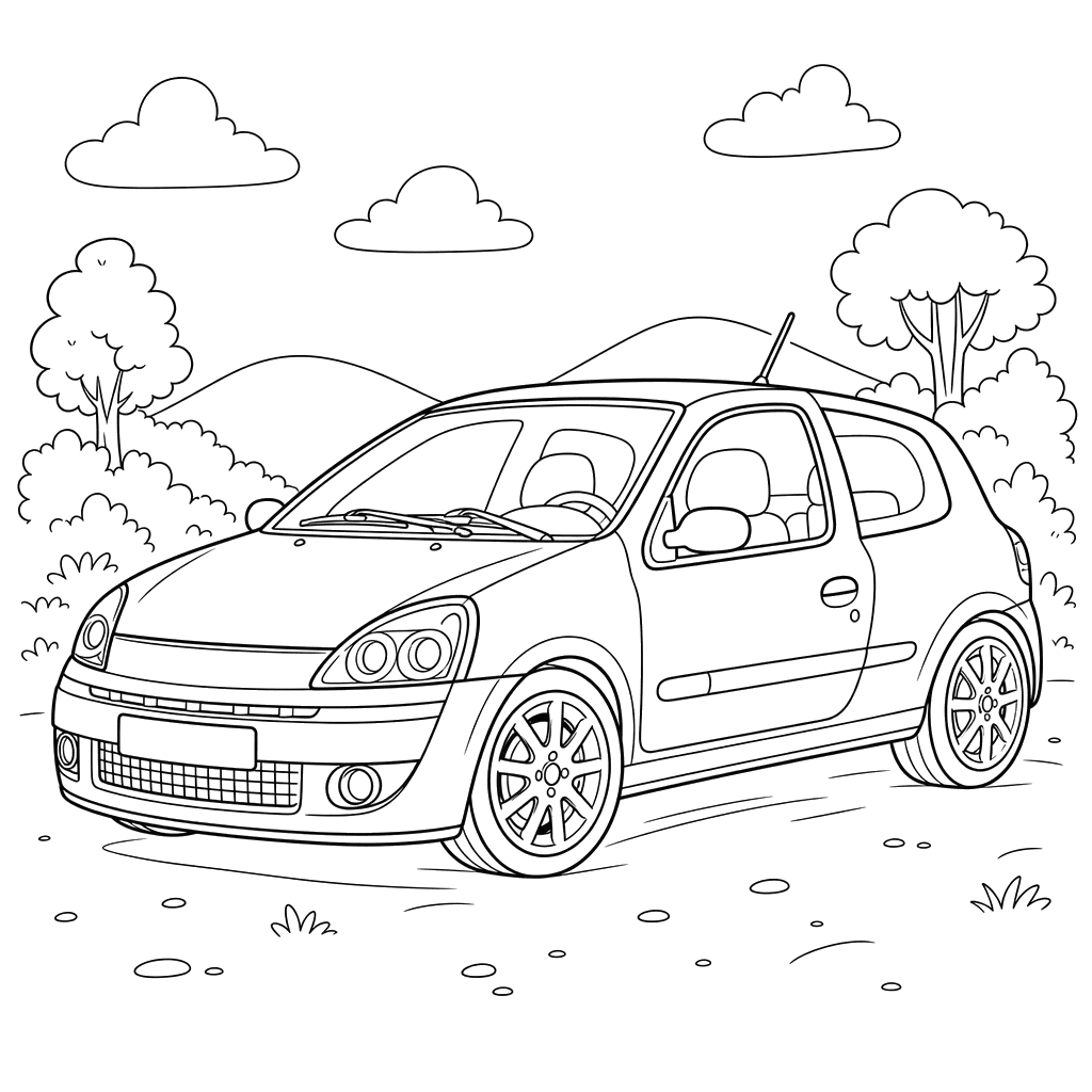 Coloriage Renault Clio RS