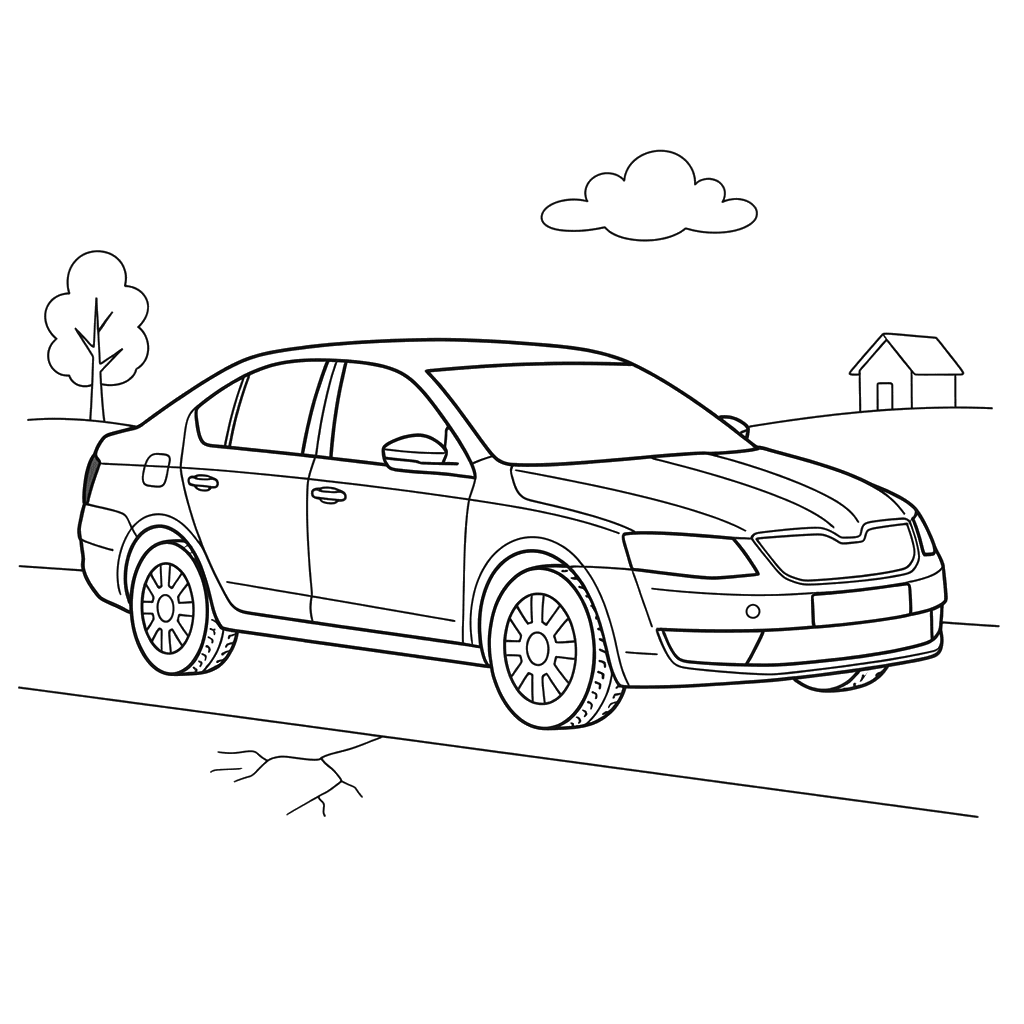 Coloriage Voiture Skoda Octavia