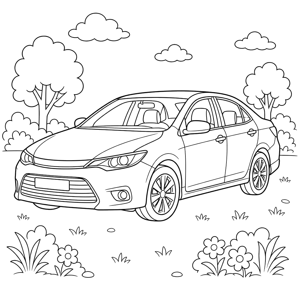 Coloriage Toyota Corolla
