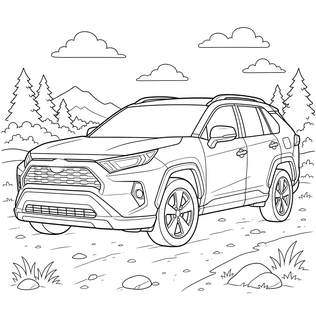 Coloriage Toyota RAV4