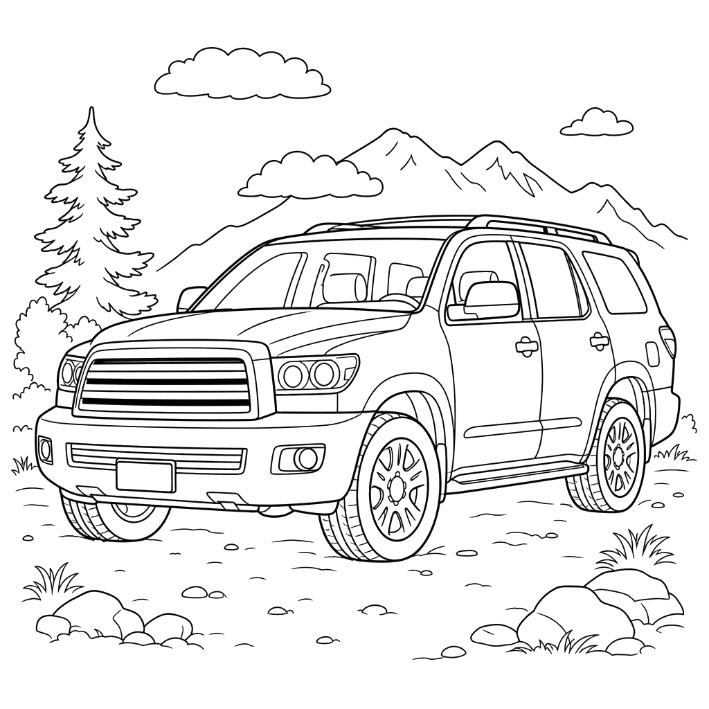 Coloriage Toyota Sequoia SUV