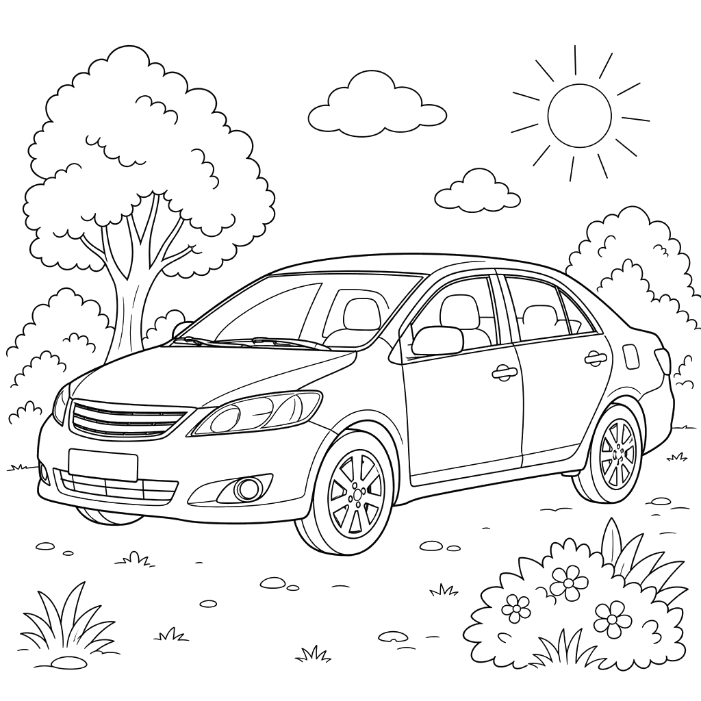 Coloriage Toyota Vios