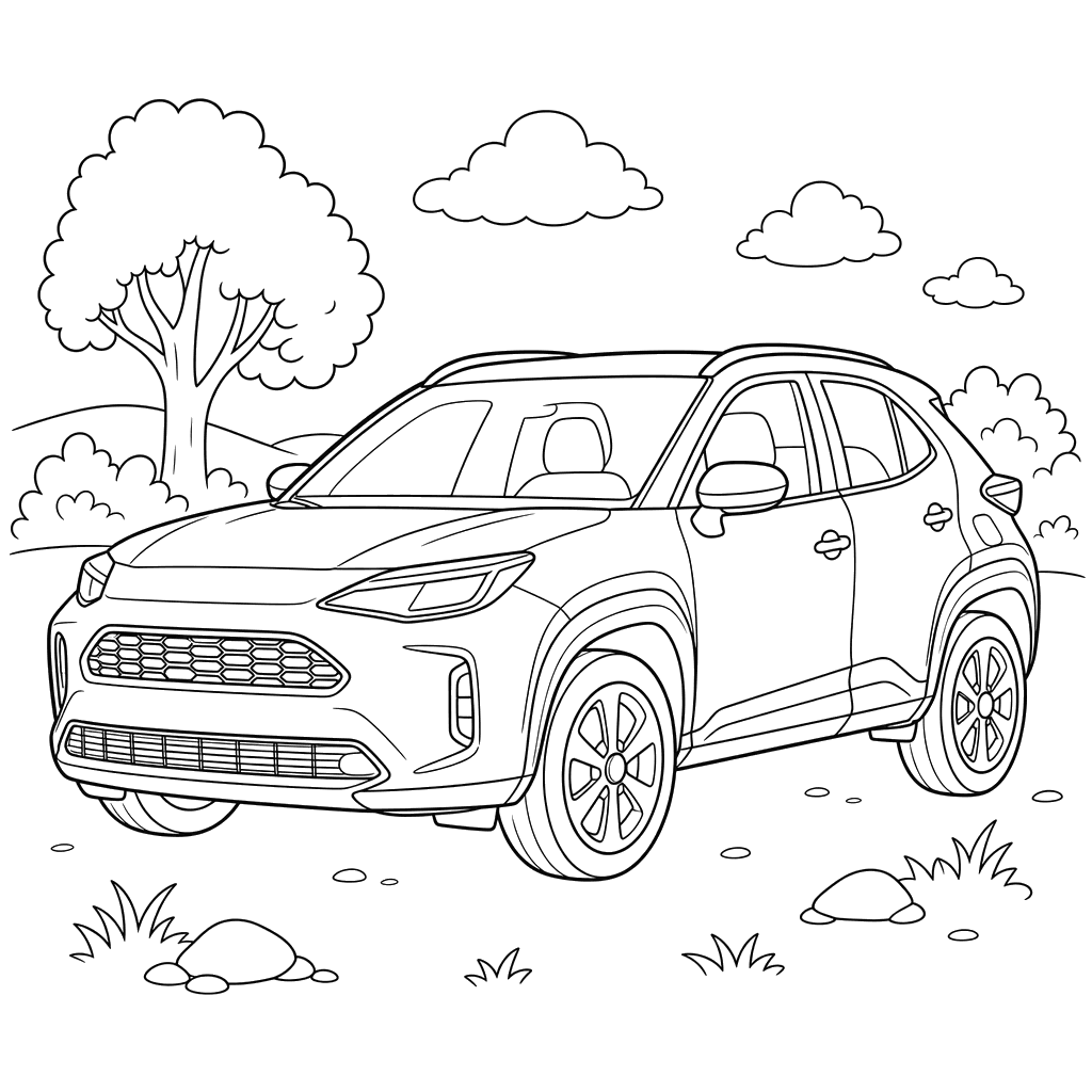 Coloriage Toyota Yaris Cross