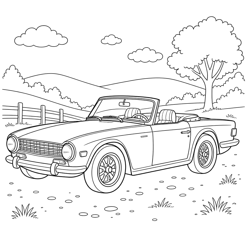 Dibujo para colorear de Triumph TR6