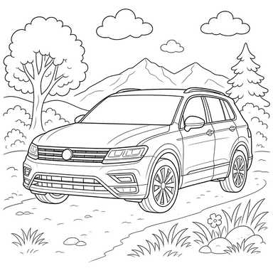 Coloriage Volkswagen Tiguan
