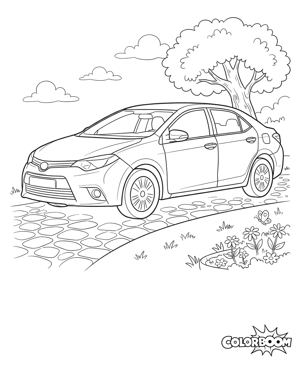 Coloriage Toyota Corolla pour Enfants
